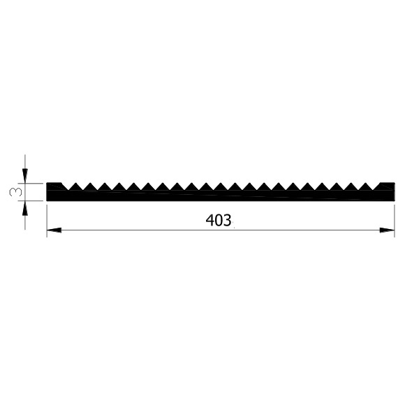 403_1.gif LUVEMA Slijtstrip 403 Geboord/Ongeboord 40x3mm - Afbeelding 1