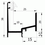 LUVEMA Aanslagprofiel Lu-B3.3.G geanodiseerd - Afbeelding 3