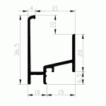 LUVEMA Aanslagprofiel Lu-B3.30.G geanodiseerd - Afbeelding 3