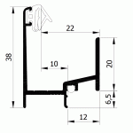 LUVEMA Aanslagprofiel Lu-B4.3.G geanodiseerd - Afbeelding 3
