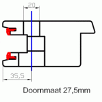 MACO Hefschuifdeurbeslag 300kg Schema A SKG** (Excl. Greep en Rails) - Afbeelding 4