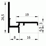 LUVEMA Beglazingsprofiel Lu-G8.3.G geanodiseerd