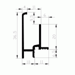 LUVEMA Aanslagprofiel Lu-V3.30.G geanodiseerd - Afbeelding 3
