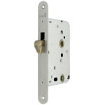 MAUER 1134 Schuifdeurslot Badkamer/WC WC63 DM50 RVS LS/RS (incl. Sluitplaat)