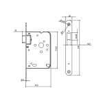 MAUER 1535 Loopslot DM50 (1255/2) Gelakt LS/RS (incl. Sluitplaat) - Afbeelding 2