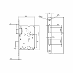 MAUER 1535 WC-slot WC63 DM50 (1264/17) RVS LS/RS (incl. Sluitplaat) - Afbeelding 2