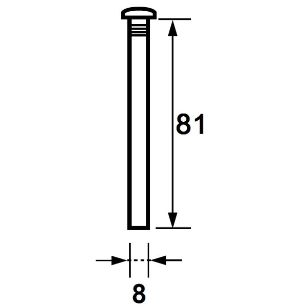 AXA Scharnierpen topcoat voor 1537 en 1547 - Afbeelding 2