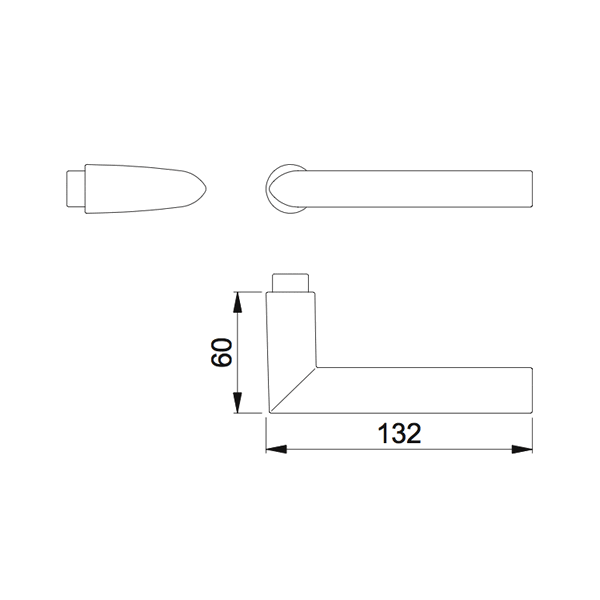 HOPPE Stockholm Halve Deurkruk Gatdeel (Snelstift) 1140 F1 - Afbeelding 2