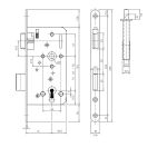 KFV Veiligheidsslot 115-S3-PZW DM55 PC72 235x24mm SKG** - Afbeelding 2