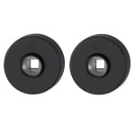 HOPPE Krukrozetten Rond met Krukveer DD:37-42 ?52 42KV Zwart