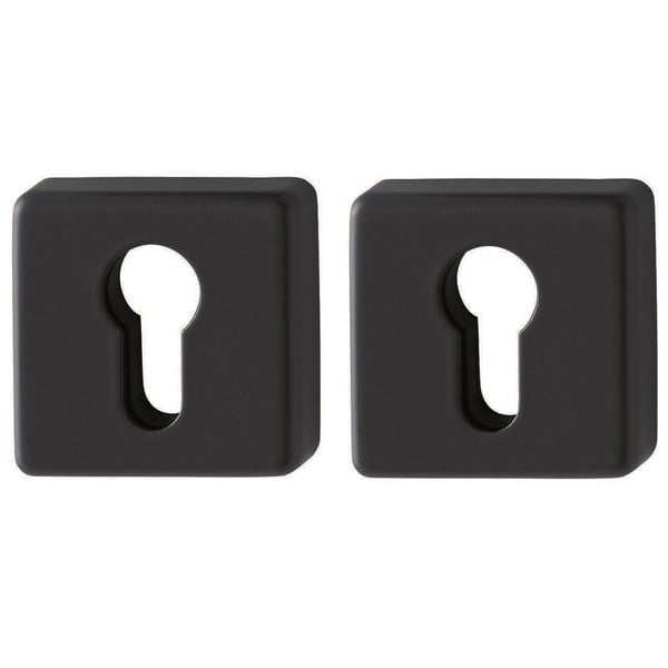 11693472.jpg HOPPE Cilinderrozetten Vierkant DD:37-42 52x52mm 52KVS Zwart - Afbeelding 1