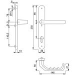 HOPPE Smalschild PC92 Binnenschild met Kruk E1313G/3357N-RF RVS - Afbeelding 2