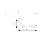 HOPPE Atlanta Halve Deurkruk Gatdeel (Snelstift) 1530 F1 - Afbeelding 2