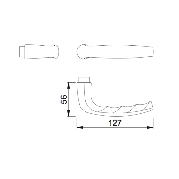 HOPPE Atlanta Halve Deurkruk Gatdeel (Snelstift) 1530 F1 - Afbeelding 2