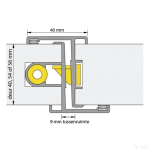 ALPROKON Deurnaald Uitvoering 7 B/NEMEF 4923 DD54 DM55 1950-2200mm Loopdeur Din RS SKG***