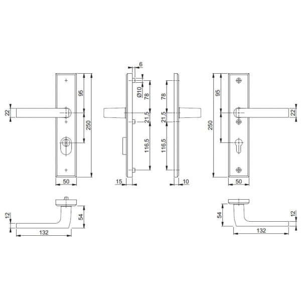 1643-2236za-2214_2.jpg HOPPE Dallas Veiligheidsbeslag KTB PC55 KR/KR 1643/3332ZA/3310 Zwart SKG*** - Afbeelding 2