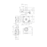 LIPS Oplegslot 1753-2 Vaste Cilinder DM50 Din RS Draairichting 2 SKG** - Afbeelding 2