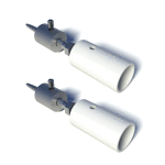 SECUBAR Twist Steunen Wit voor Barriere-stang ?21,3mm IDD Set a 2 stuks 2010.365.100