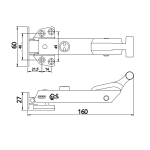 NEMEF Raamuitzetter Veiligheid Laag Model Wegdraaibaar (RS) RVS-Zwart 2041/17 SKG** - Afbeelding 2
