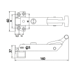NEMEF Raamuitzetter Veiligheid Hoog Model Wegdraaibaar (RS) RVS-Zwart 2043/17 SKG** - Afbeelding 2