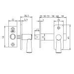 NEMEF Insteekgrendel met Sluitplaat 2600/4-25 DM25 F1 - Afbeelding 2