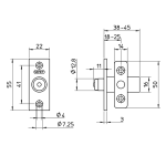 NEMEF Insteekgrendel voor Stersleutel 2603/4-18 DM18 F1 (Excl. Stersleutel) - Afbeelding 2