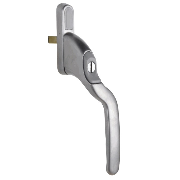 28160352.gif WINLOCK Raamkruk Afsluitbaar Sleutel 80007 Mat Verchroomd Rechts Verkropt 8x40mm 0142-02-3 SKG** - Afbeelding 1