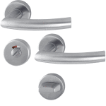 HOPPE Trondheim Binnendeurbeslag Rozettengarnituur E1430Z/42KV/42KVS WC RVS DD37-42mm
