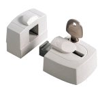 AXA Oplegslot 3015 Opdek Opbouwsluitkom Deuren/Ramen Verzinkt/Wit gelakt 3015-10-98/G SKG*