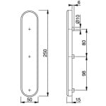 HOPPE Hefschuifdeurbeslag Buitenschild Geheel Blind 3236 F1 SKG*** - Afbeelding 2