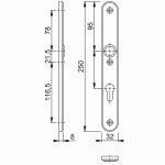HOPPE Smalsschild PC92 Binnenschild Ovaal 3276 F1 - Afbeelding 2