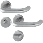 HOPPE Paris Binnendeurbeslag Rozettengarnituur E138Z/42KV/42KVS WC RVS DD37-42mm
