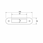 MAUER 338 Kastslot Sluitplaat Afgerond RVS LS/RS
