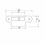 MAUER 338 Loopslot Sluitplaat Afgerond RVS LS/RS
