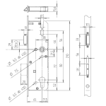KFV Meerpuntssluiting Reparatieslot Cilinderbediend Hoofdslotset DM65 PC72 - Afbeelding 2