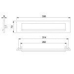 HOPPE Briefplaat 403 Recht zonder Veer DD38-57mm F1 - Afbeelding 2