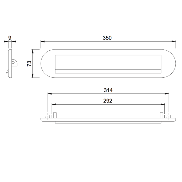 HOPPE Briefplaat 454 Ovaal met Veer DD38-57mm F1 - Afbeelding 2