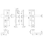 HOPPE Dallas Veiligheidsbeslag KTB PC72 KN/KR 61G/3332ZA/3310/1643 Zwart SKG*** - Afbeelding 2