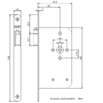NEMEF 600 Serie Binnendeurslot Loopslot DM60 635/17 RVS Din LS (Excl. Sluitplaat) - Afbeelding 2