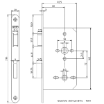 NEMEF 600 Serie Binnendeurslot WC-slot WC72 DM60 644/17 RVS Din RS (Excl. Sluitplaat) - Afbeelding 2