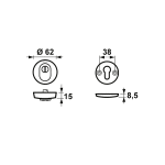 AXA Veiligheidsrozetten Kerntrekbeveiliging Curve ZKB ?58mm F1 6685-10-11/E SKG*** - Afbeelding 2