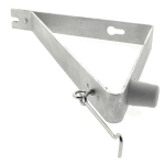 GB Deuropvanger met deurbuffer en RVS windhaak 90 graden Verzinkt 74464