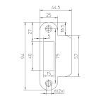 NEMEF Sluitplaat Afgerond voor 635 P635/17 RVS Din LS/RS