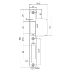NEMEF Sluitplaat Verlengde Lip Afgerond voor 644/646/649/666/669 VP646/17 RVS Din RS