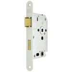 NEMEF 1200 Serie Binnendeurslot Badkamer/WC-Slot WC63 DM50 1264/4 Gelakt LS/RS (incl. Sluitplaat)