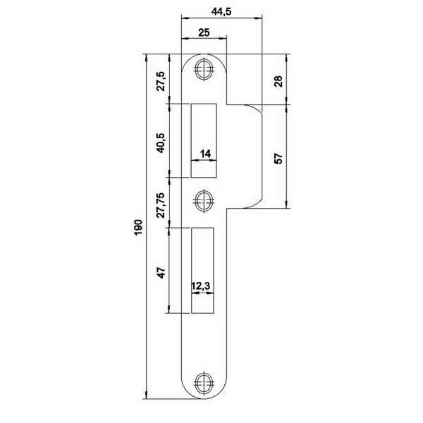 NEMEF Sluitplaat afgerond PM4920/12 Din LS - Afbeelding 2