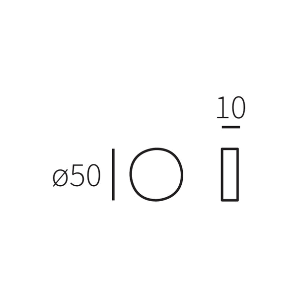 MARIANI Beldrukker Artax 50mm Grafiet PVD - Afbeelding 2