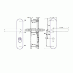 Dieckmann Veiligheidsbeslag D8648R Kr/Kr RVS PC72 DD:35-45mm KTB SKG*** - Afbeelding 2