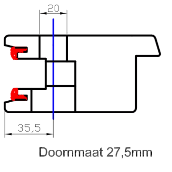 MACO Hefslot DM27,5 PC69 Gr.3 GH:1000 DH:1660-2160 F1  214412 - Afbeelding 2