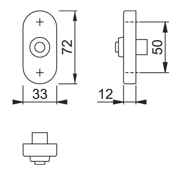 HOPPE Beldrukker Ovaal F1 - Afbeelding 2